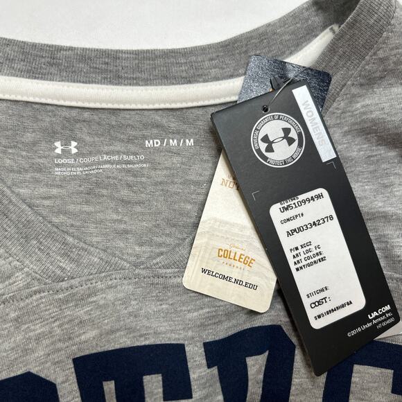 NWT-Lot Of 3! Notre Dame Fighting Irish T Shirt Set Women M Under Armour College - Picture 4 of 16